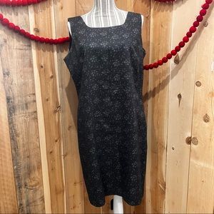 Charter Club Black Floral Midi Dress